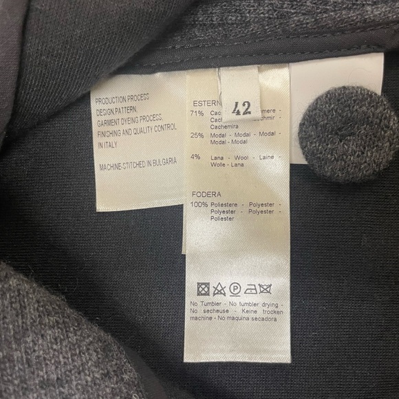 120% Lino Cashmere Blazer/Jacket Women’s Size 42 (see measurements) in Grey NWT - Picture 4 of 7